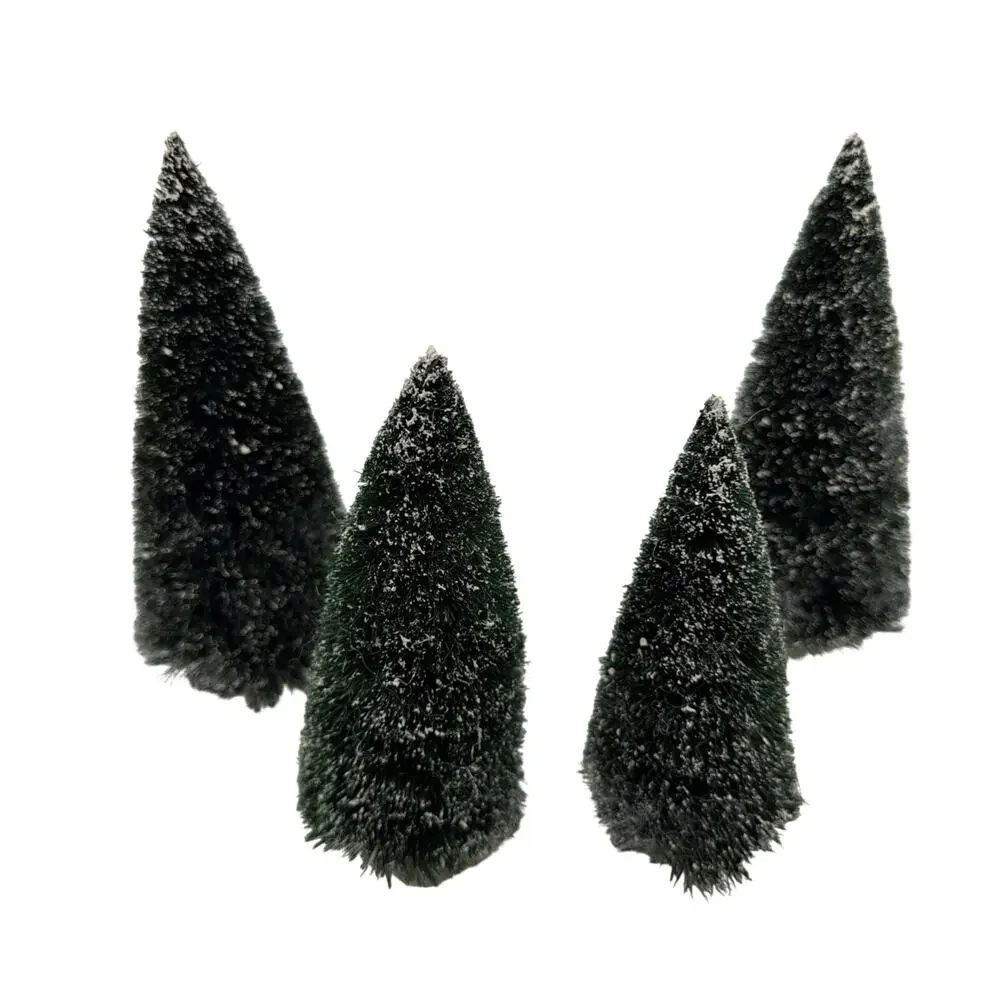 Department 56 Heritage Village 52019 Frosted Topiary Trees Accessory Set Of 4